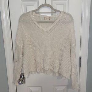 Cropped, Light White Sweater